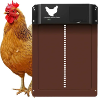 Automatic Chicken Coop Door Chicken House Door Light Sensor Farm Chicken Opener Pets Duck Cage Door Supplies Battery Powered