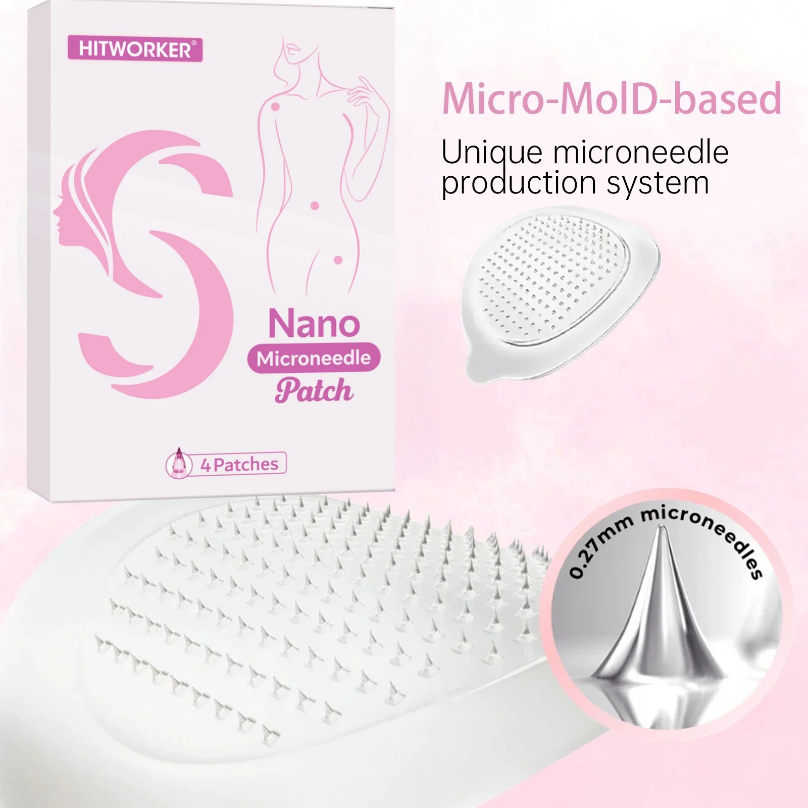 4pcs Professional Micro-Needling Care Patch for Skin Rejuvenation And Anti-Aging Skin Care Treatment