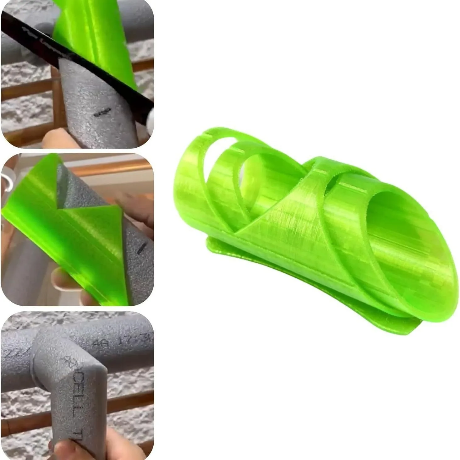 3Pcs V-Shape Pipe Insulation Cutting Jig, Precise Saddle & 45-Degree Miter Cutting Guide for Foam Pipe Tubing, Plumbing DIY Tool