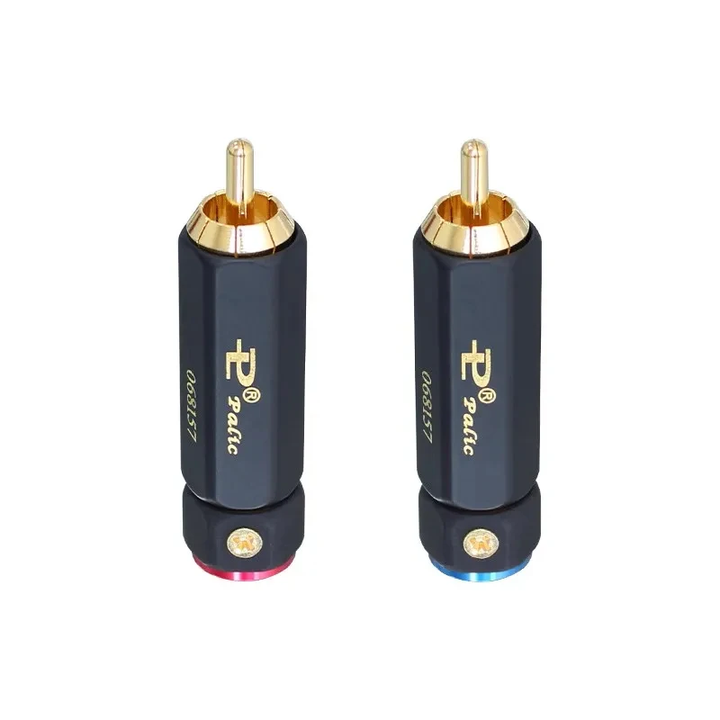 Wysokiej jakości 4 szt. wtyków RCA pozłacanych Hi-end samozaciskowych męskich złączy RCA do kabli audio DIY — zdjęcie produktu 4
