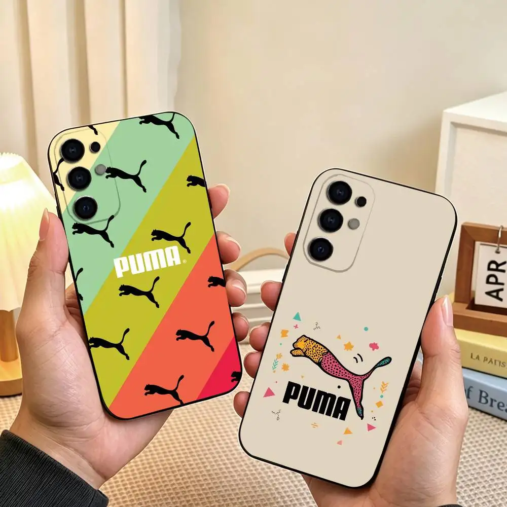 C-Classic Brand P-PUMA-ES Phone Case For Samsung S26,S25,S24,S23,S22,S21,S30,Ultra,Plus,Fe,Lite,Note,10,Black Cover Gift