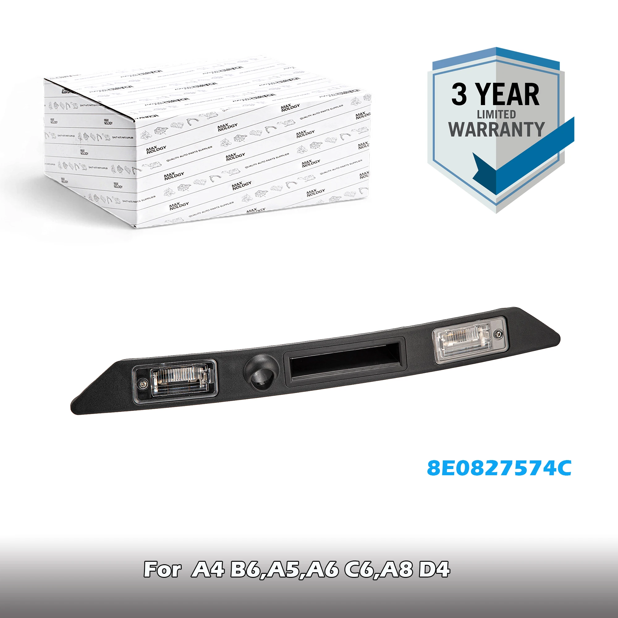 Trunk Tailgate Handle with Licence Plate Light Reverse Camera 8E0827574C,8E0827574C3FZ For A4 B6,A5,A6 C6,A8 D4