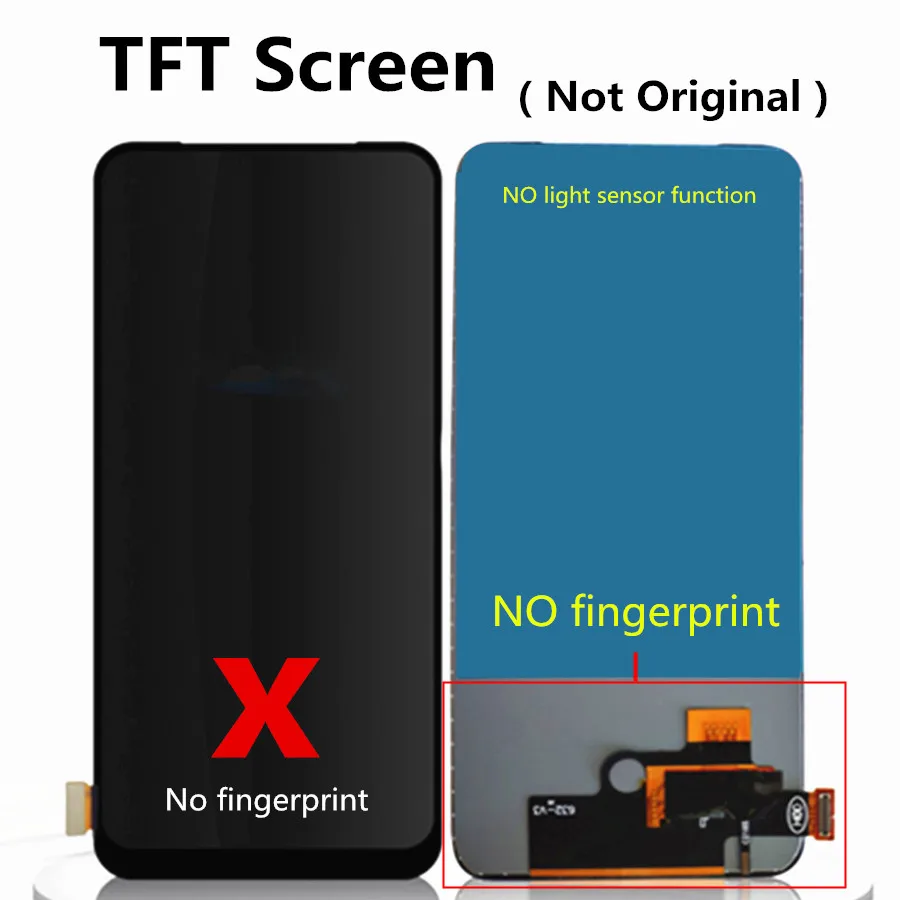 LCD layar sentuh, rakitan Digitizer lcd 6.53 TFT untuk OPPO K3 Reno 2Z Reno 2F
