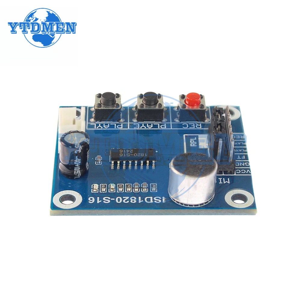 1/3PCS ISD1820 Module Voice Recording Recorder Module with Mic Sound Audio DC 3-5V