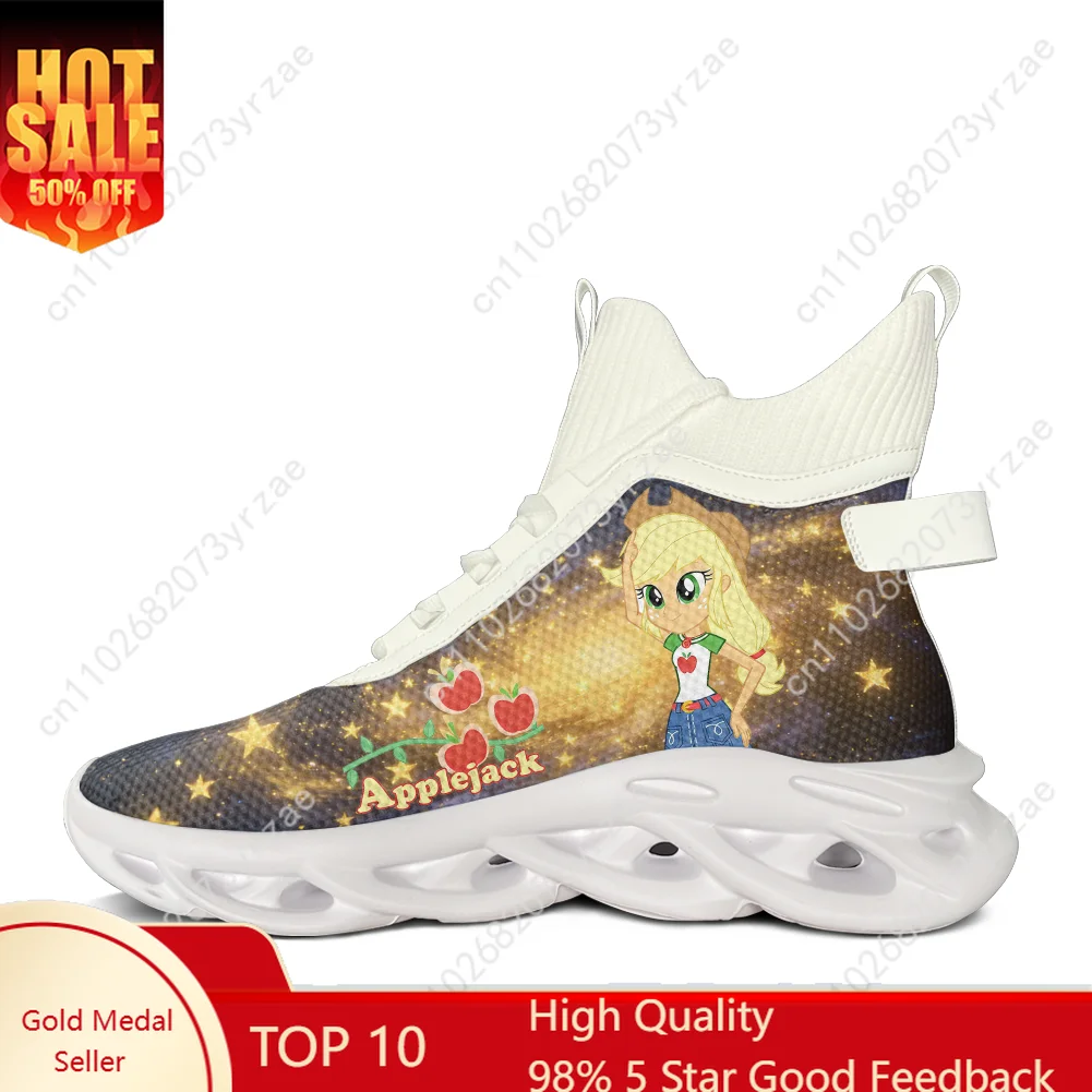 

Applejack High Top Flats Sneakers Man Woman Yellow Sneaker My Little Pony Friendship Is Magic Fashion Cosplay Shoes Custom Shoe