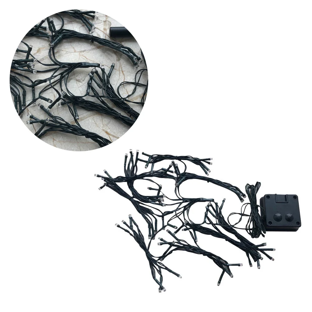 LED String Light 8 Strips 9 Leds Each Outdoor Waterproof Solar Umbrella Light String Energy Efficient Bright Colors Festival