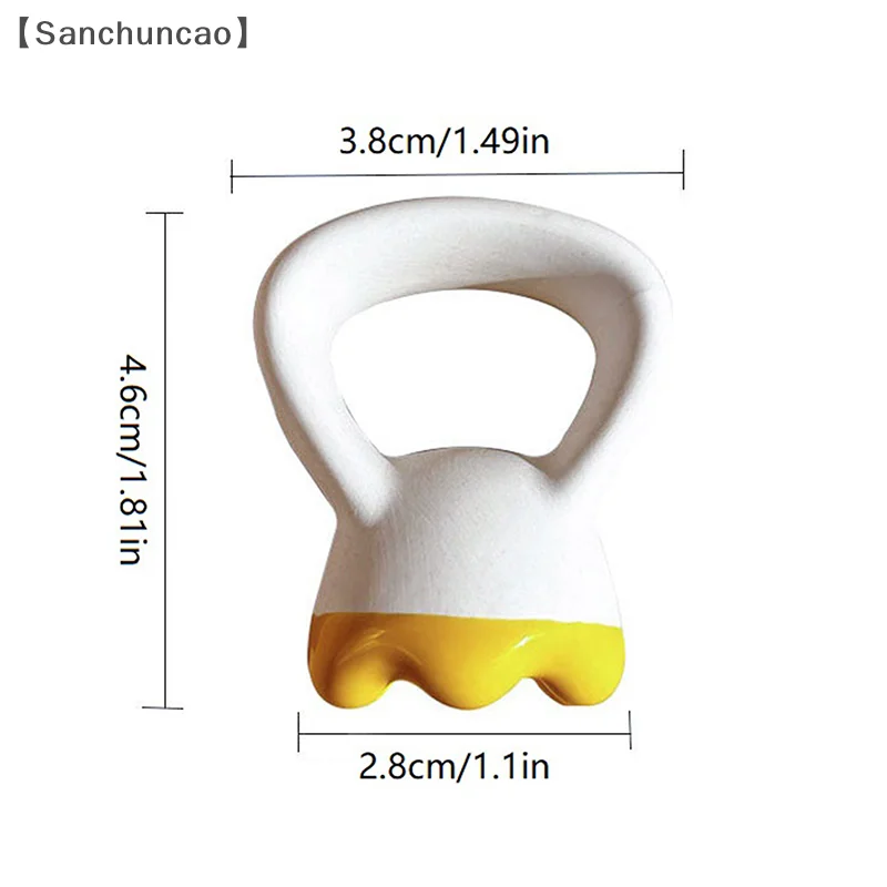 

〔San〕Massage Gua Sha Plate Ceramic Guasha Massage Board Ring Shape Skin Tightening Compact Ergonomic Face Head Shoulder Knee
