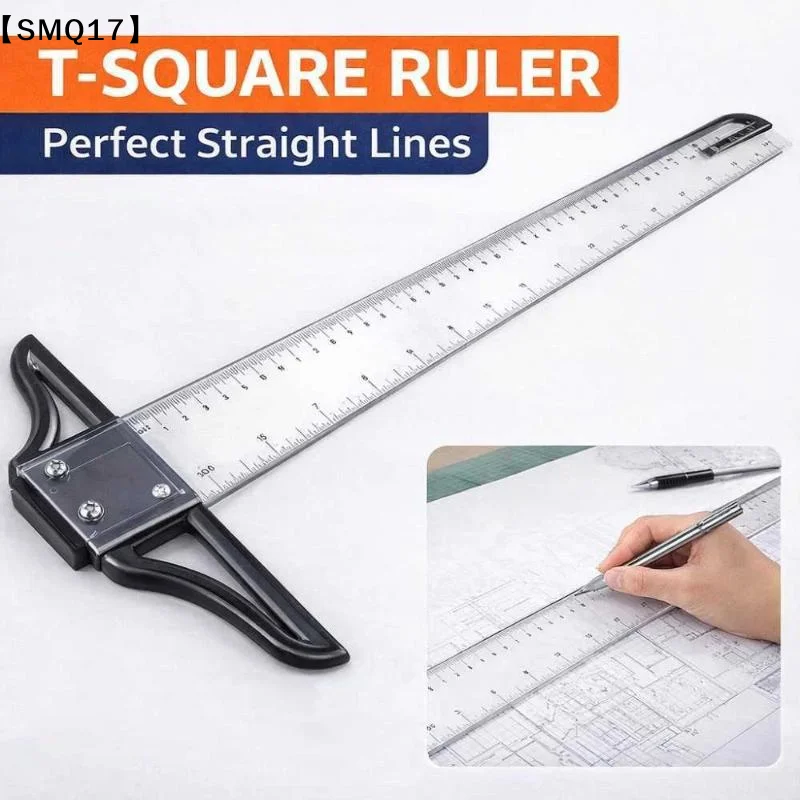 T Square Ruler 45/60/70/80cm Plastic Drafting Ruler Removable T Head Drawing Drafting Tool Design Art Supplies【SMQ】