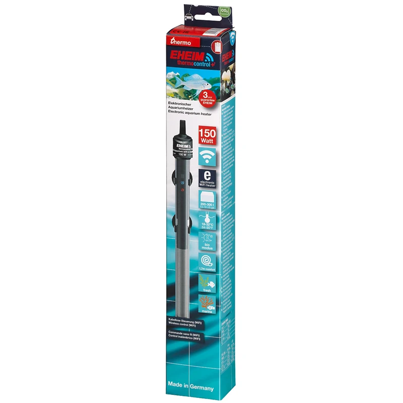 Aquecedor de Aquário Eletrônico EHEIM Thermocontrol+ com Função WLAN Integrada e Controle Digital Via Smartphone, PC/MAC