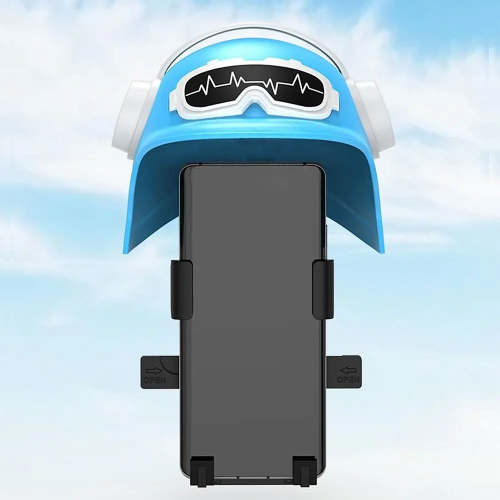 Creative Small Helmet Sunscreen Phone Stand Sunshade Umbrella Phone Bracket Mobile Phone Holder for Motorcycle Bike Accessories