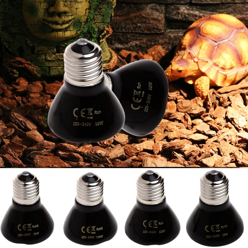 Ceramic Heater Lamp No Light Reptiles Emitter Heat Bulb Pet Heater