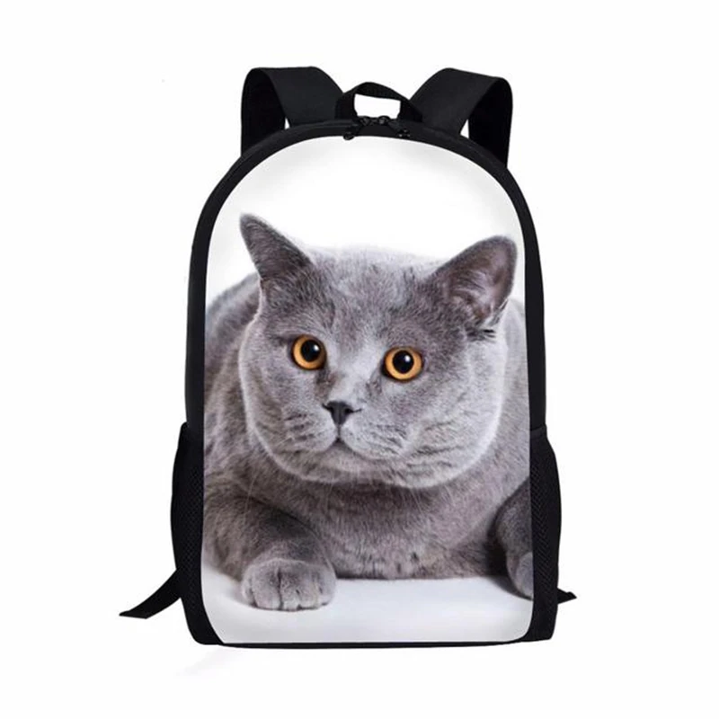 Trendy Popular Cat Notebook Backpacks pupil School Bags 3D Print Oxford Waterproof Boys/Girls Laptop Backpacks