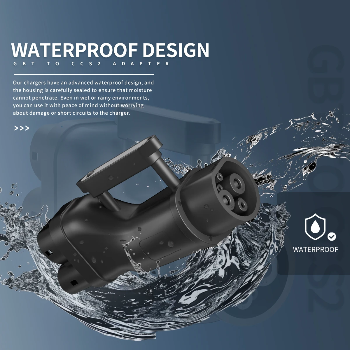 WUFEN GBT إلى CCS2 محول 250A تيار مستمر كومبو 2 شاحن سيارات كهربائية موصل تيار مستمر سريع لشاحن GBT تيار مستمر إلى CCS2 شاحن محول السيارة