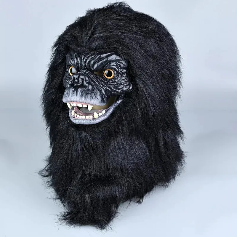 25COSOpen تتحرك الفم الغوريلا التميمة Fursuit أقنعة تأثيري كينغ كونغ أقنعة كامل رئيس الحيوانات قناع اللاتكس مضحك