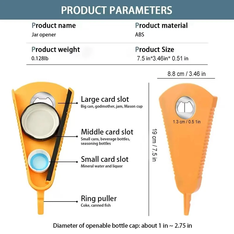 Can Opener Multifunctional Bottle Opener Jar Opener for Beer Coke Jam Beverage image 6