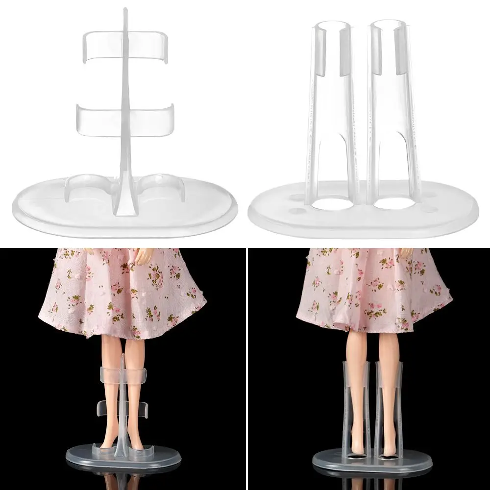 5pcs/set Kids Transparent Plastic Doll Stand Display Holder For Dolls Stands Doll Accessories Doll Support Leg Holders