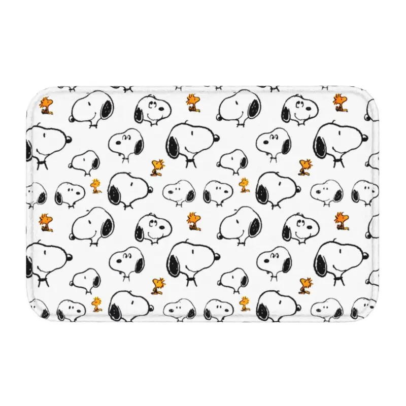 Custom Cute Cartoon Snoopy Doormat Non-Slip Entrance Bathroom Kitchen Floor Door Mats Living Room Carpet Rug