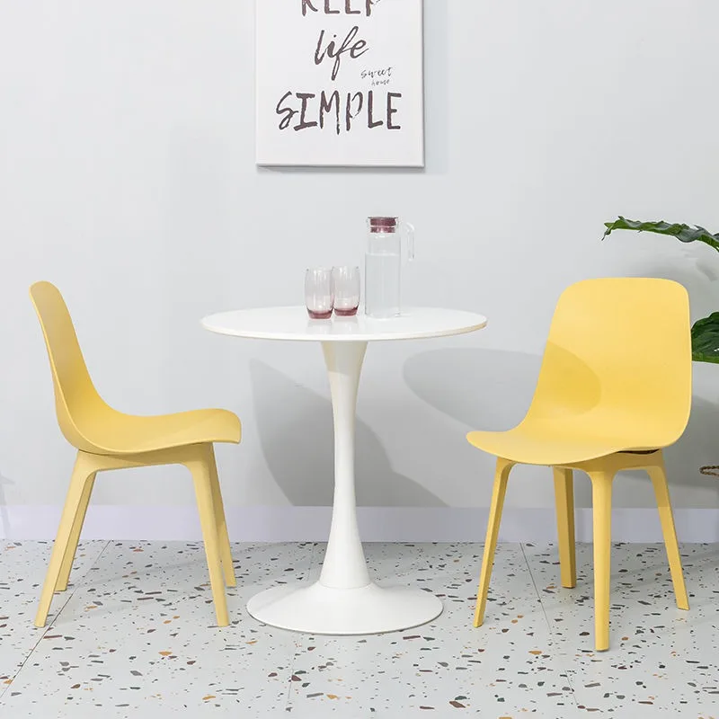 

Nordic Virus Plastic Chair - Padded Backrest, Minimalist Aesthetic Restaurant Chair, Suitable for Adult Home and Cafe Use