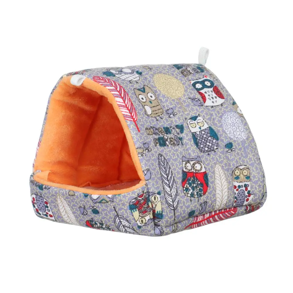 Niedliches, bequemes Kaninchen-Eichhörnchen-Mini-Käfig-Meerschweinchen-Nest-Hamsterhaus-Kleintier-Schlafbett mit warmer Matte
