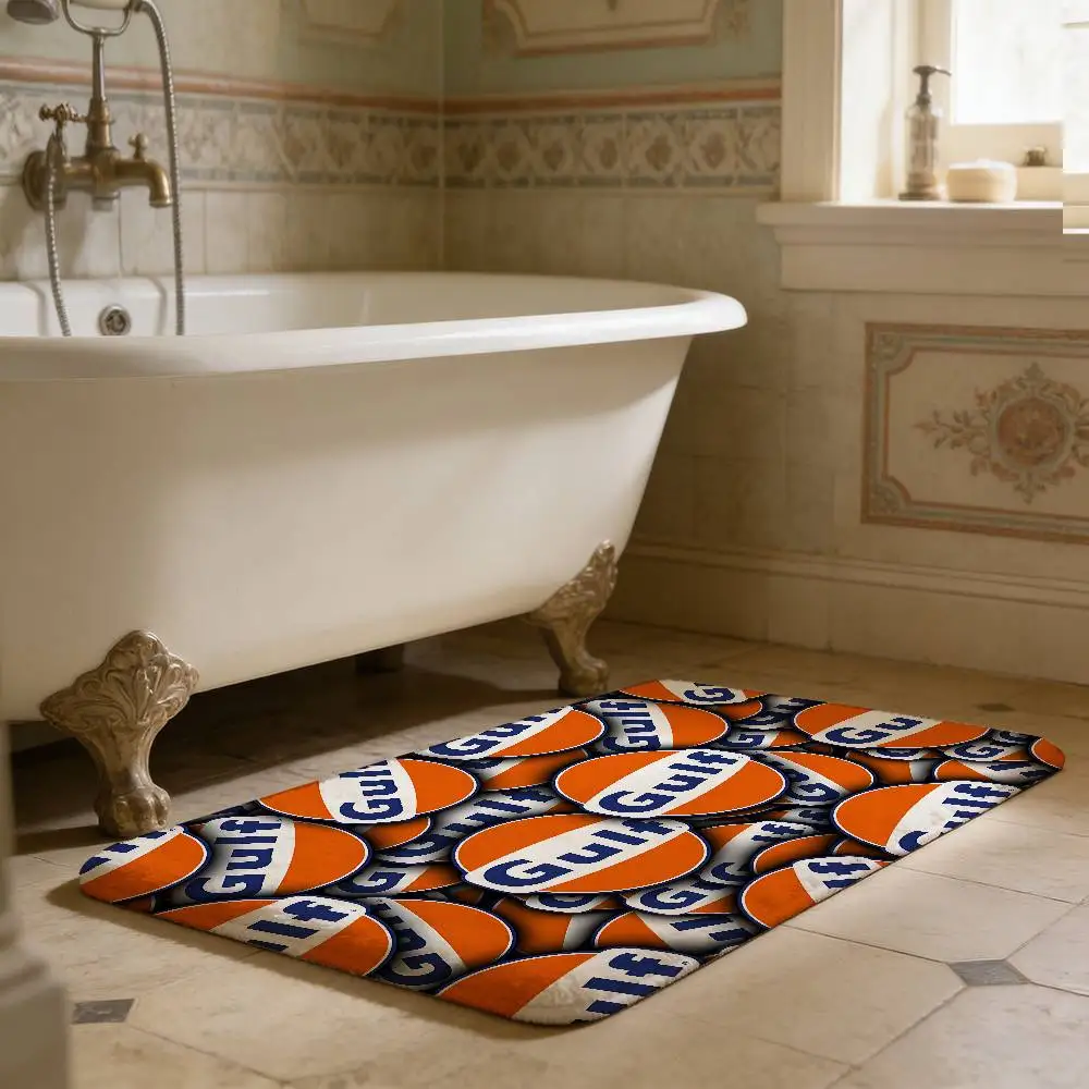 G-Gulf Racing Car logo  Hallway Carpet Washable Non-Slip Living Room Sofa Chairs Area Mat Kitchen Doormat Area Rug