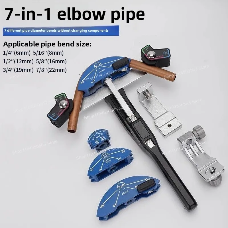 Combination Manual Pipe Bender Set – 10-22mm Dual-Direction Tube Bender for Air Conditioning Copper Pipes