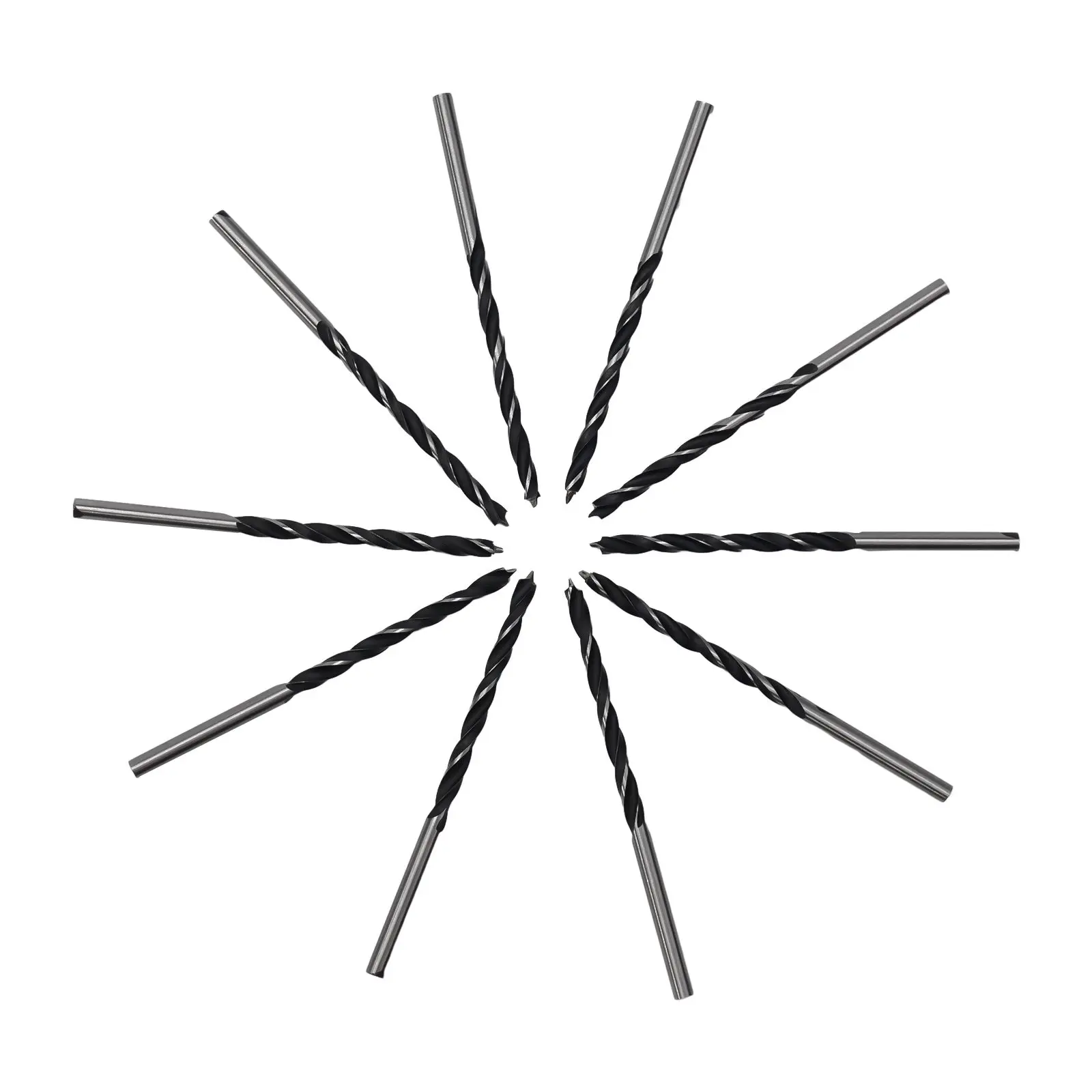 10 Pcs 3mm Diameter Woodworking Drill Bit Wood Drills With Center Point Pack Center Point Pack Spiral Twists Drill Bit Tools