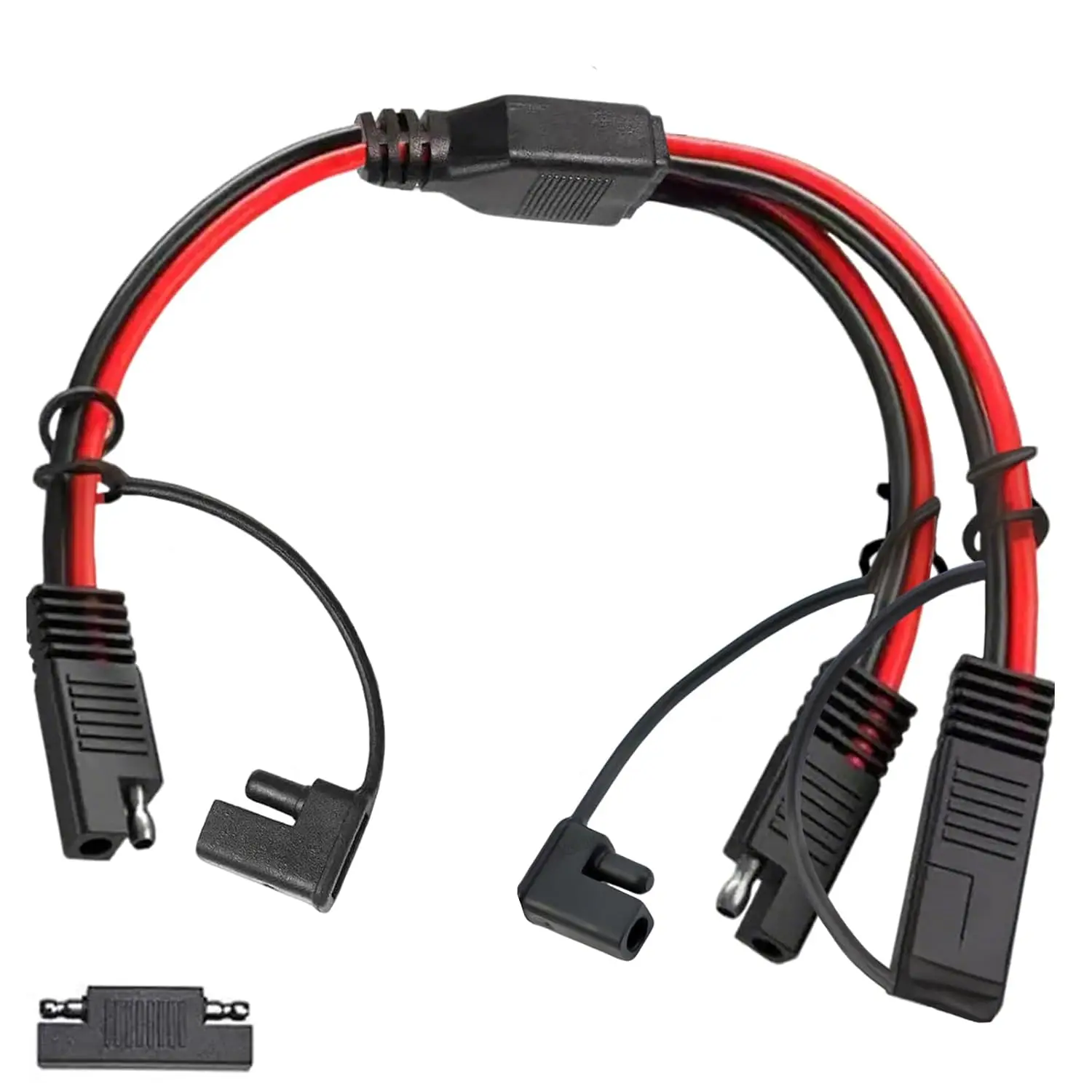 10awg-sae-y-スプリッターケーブル、1-対-2-dc-電源延長ケーブル、逆極性アダプター付き、12-インチ-30cm