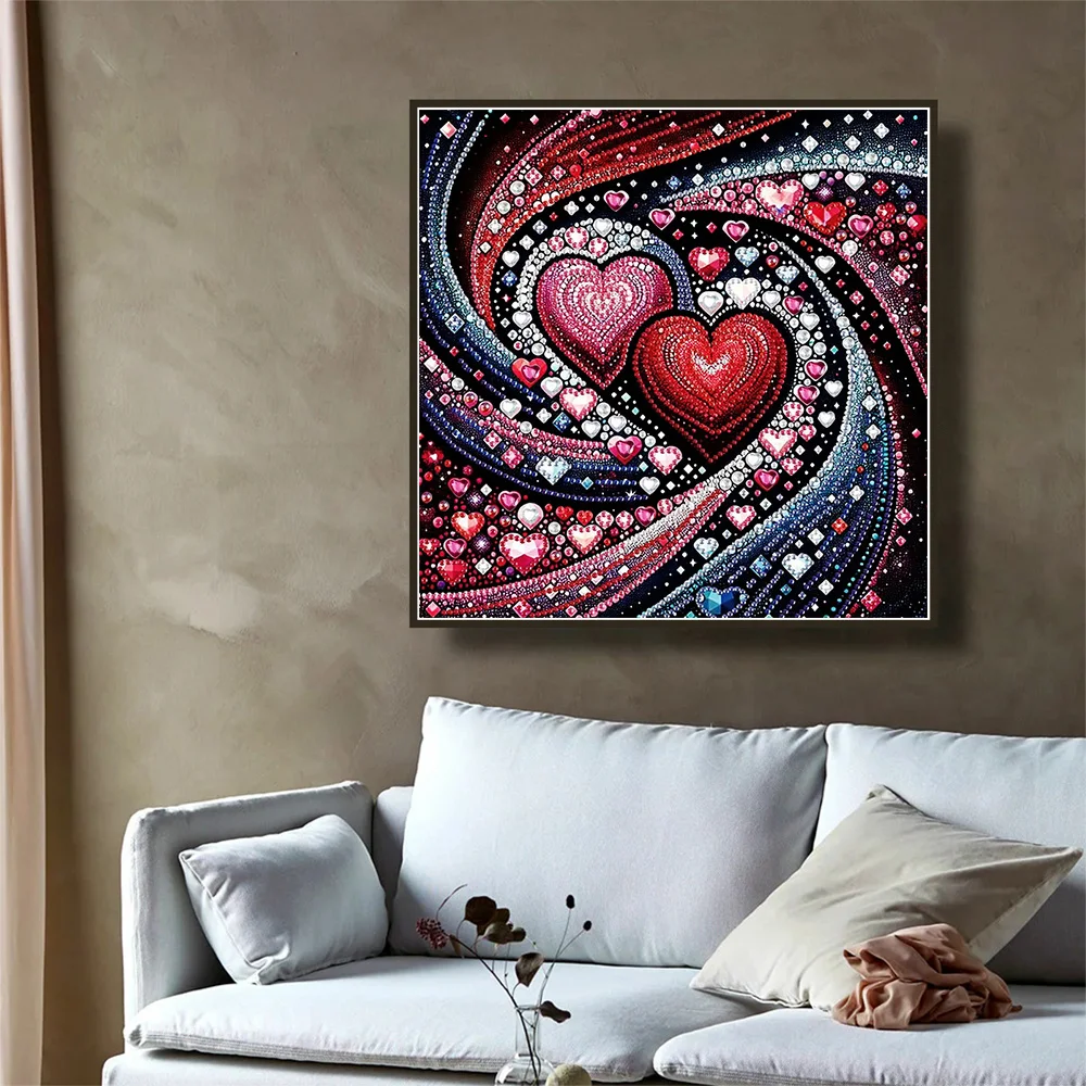 HUACAN Novelties Diamond Mosaic Love Full Square Round Drill Diamond Painting Landscape Bedroom Decoration Valentines Day Gift