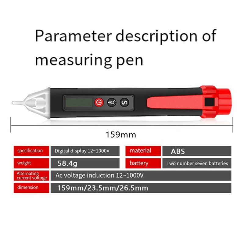 Penna elettrica per uso domestico penna elettrica a induzione elettricista multiuso ad alta precisione Check Breakpoint Zero Fire Line durevole