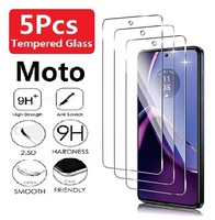 5Pcs HD Screen Protector Film Tempered Glass For Motorola Moto G62 G G24 Power Play 2023 2024 2025 G5 2017 Stylus 2022