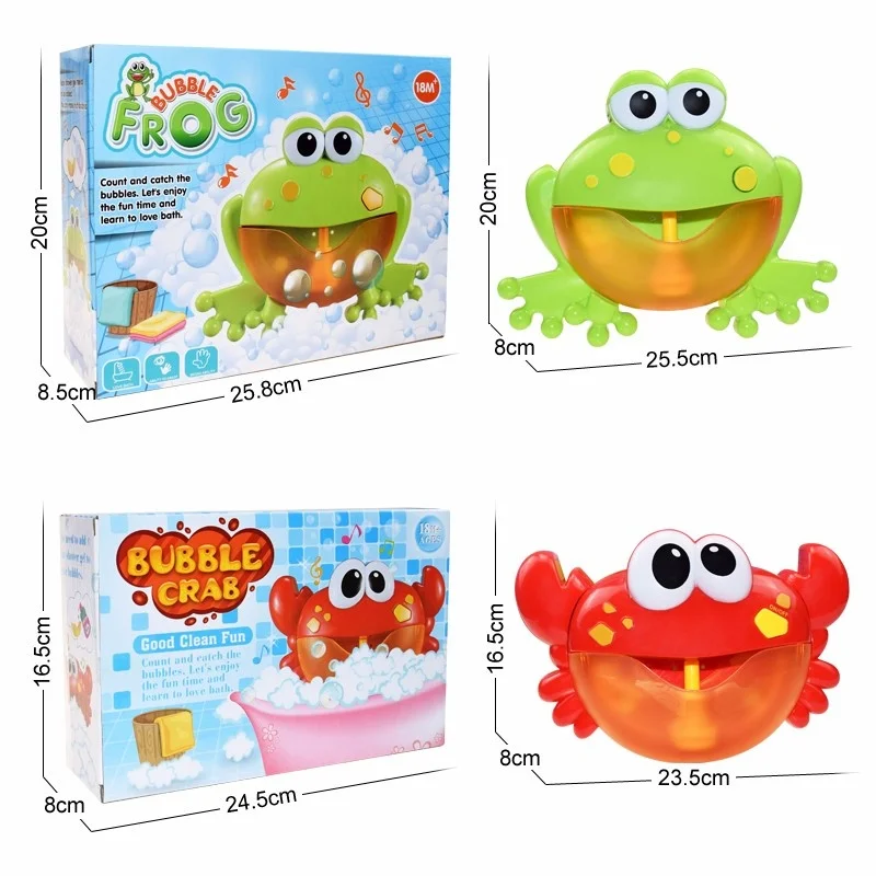 Funny Bubble Crabs Baby Bath Toy Toddler Bath Bubble Maker Pool Swimming Bathtub Soap Machine Bathroom Toys for Children Kids