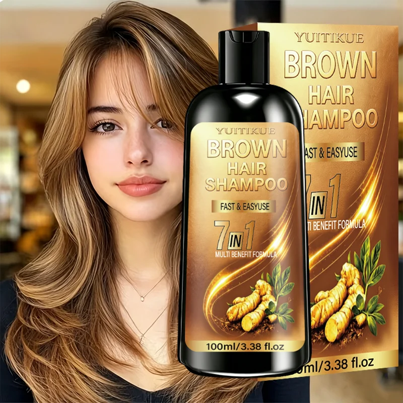 Hair Care Ginseng - YUITIKUE Braunes Haarshampoo 100ml 7-in-1 Ingwerextrakt