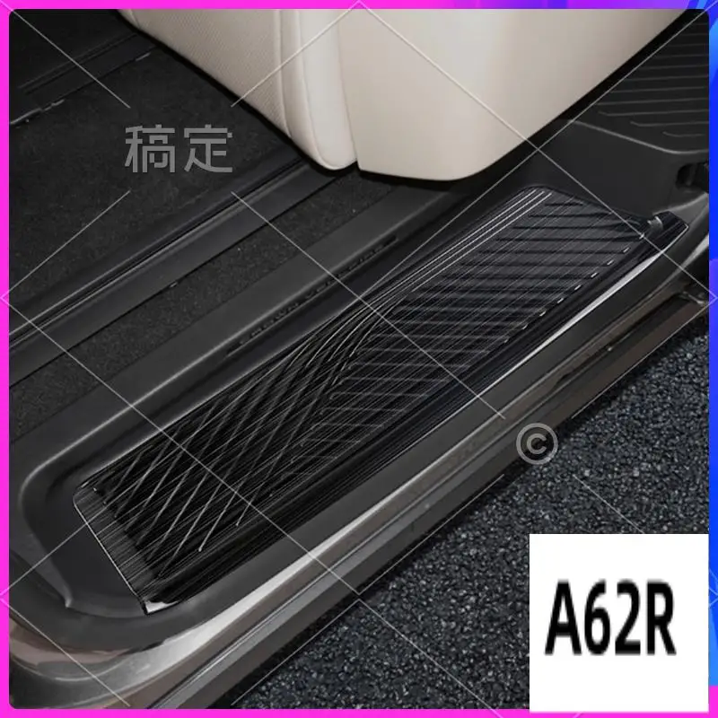 

R2-Door Sill Plate Outside Door Sill Scuff Plate Guard Stainless Steel For Toyota ALPHARD/VELLFIRE 40 Series 2023+ Black