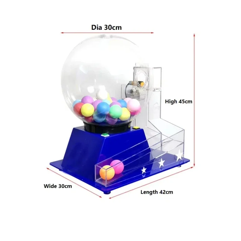 

Electric Acrylic Lottery Machine Automatic Bingo Cage Blue/Red/Black Style Acrylic Lottery Machine Lucky Game Machine