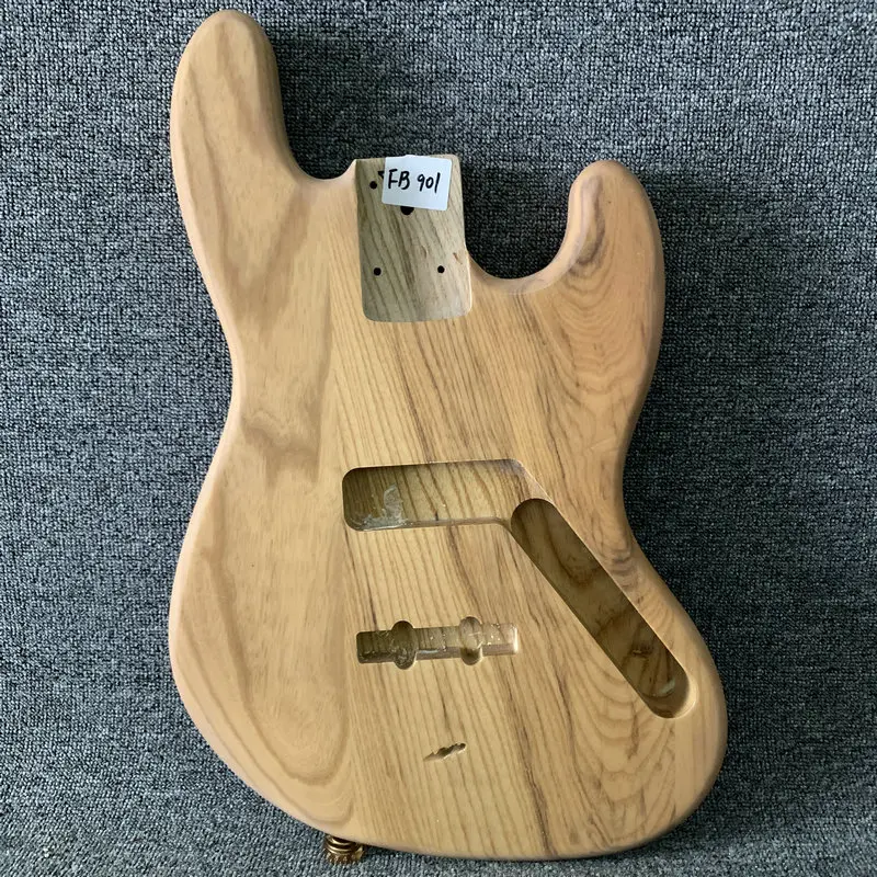 

FB901 Solid Ash Wood Natural Transparent Color for Jazz Bass Unfinished Body 4 or 5 String Electric Bass Replace and DIY