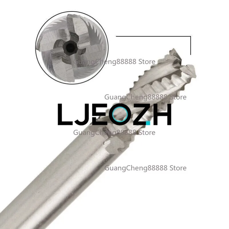 Shank Super Hard White Steel Wave Edge/corn/rough Leather Milling Cutter Wave Edge Milling Cutter 6 8 10 12 16 20mm
