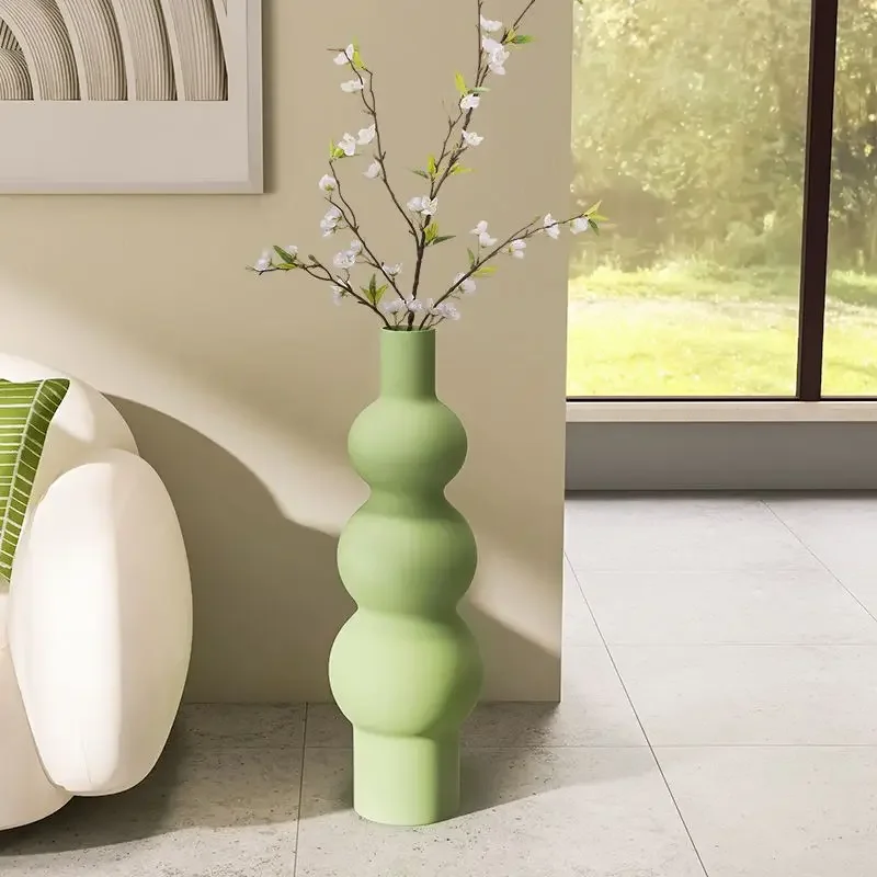 Ceramic floor vase decoration Advanced floral arrangement, water nourishing TV cabinet, office decoration