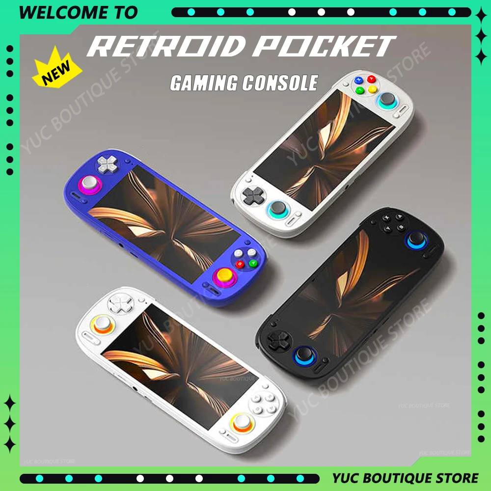 Retroid Pocket 5 Gaming Console OLED Screen SD865 5.5 Inch Oled HD Screen Bluetooth 5.1 Android 5000mAh Battery Android Handheld