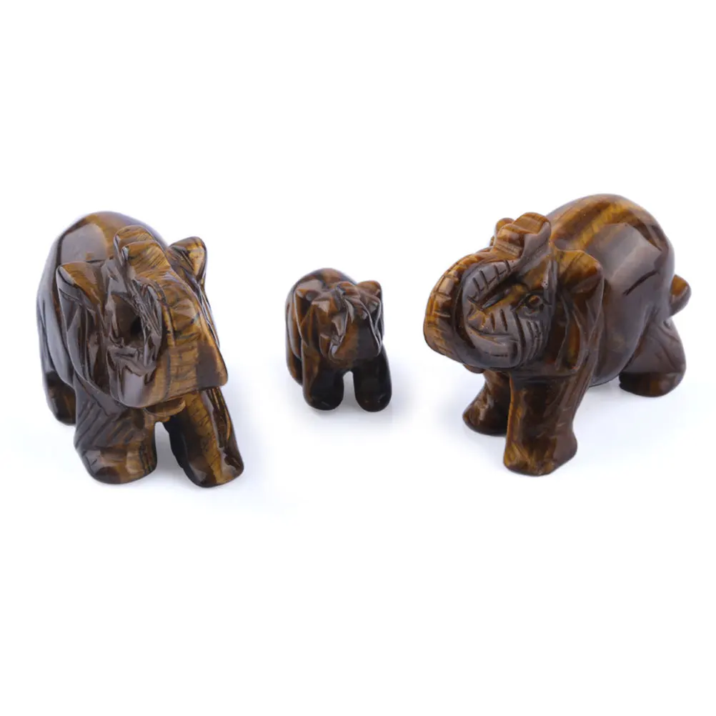 

1Pcs Elephant Tiger's-Eye Decoration Creative Lucky Elephant Desktop Ornament Home Office Ornament Gift