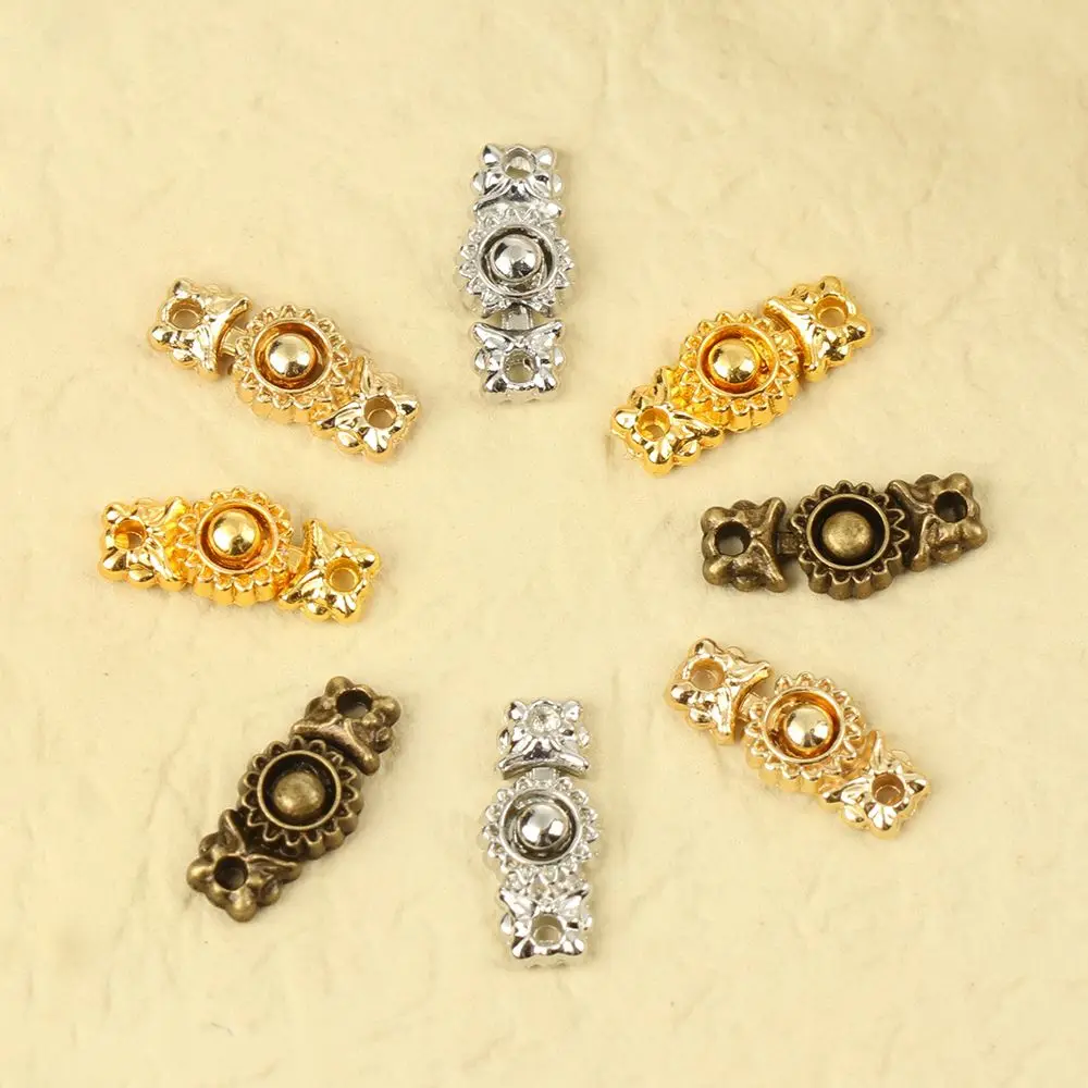 10Sets 10mm Dolls Sewing Accessories Mini Ultra-small Shoes Buckles Metal Belt Buckle DIY Dress Decor  Bags Clothes