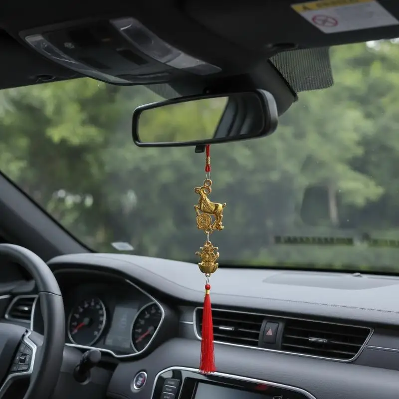 Year Of The Sheep Hanging Mascot With Red Cord Weaving Zodiac Goat Ornaments Chinese Style Good Luck New Year Decorations