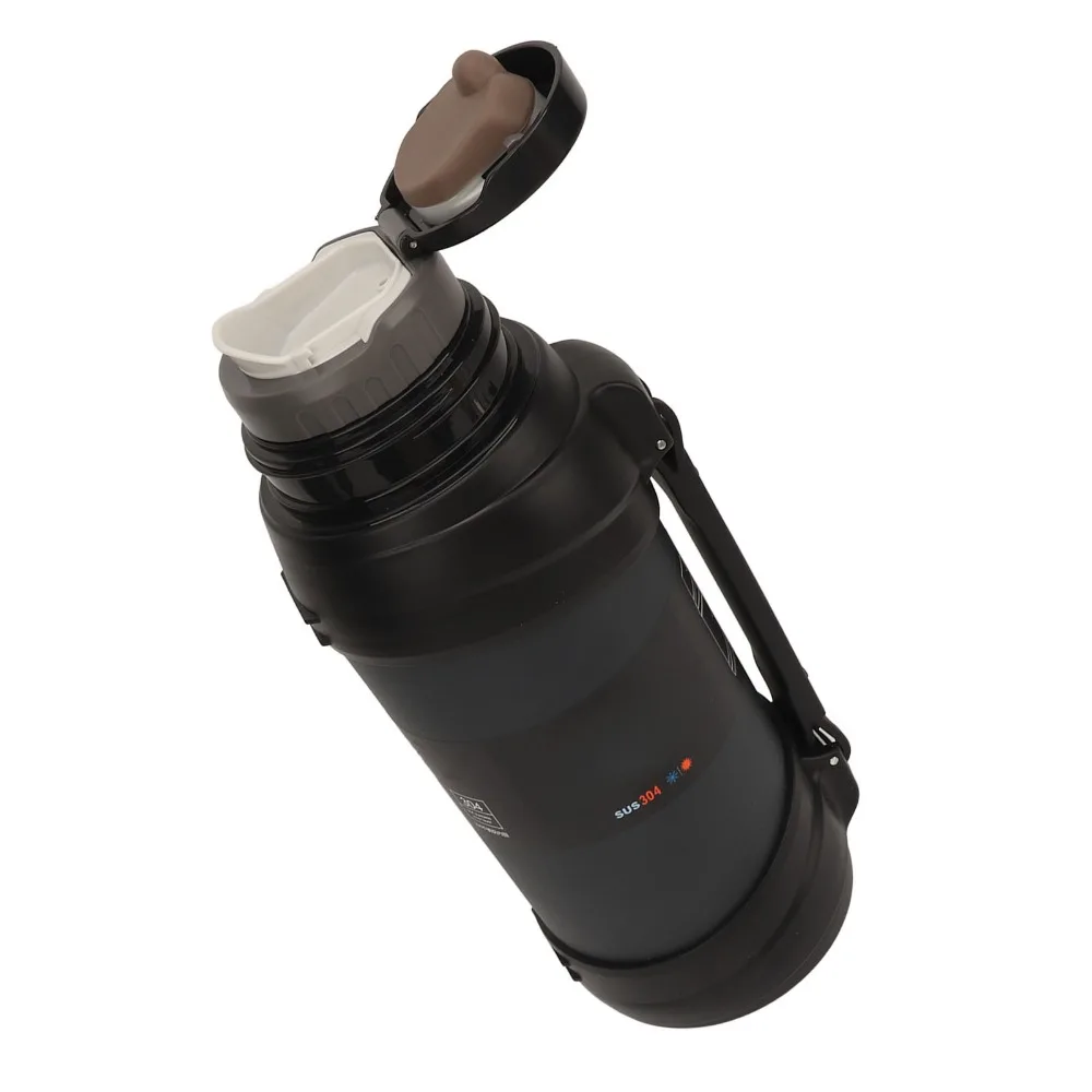 2000ml Sports Bottle Rustless Steel Sturdy Drinking Flask Matte Outer Leak Proof Outdoor Water Jug Camping Trip