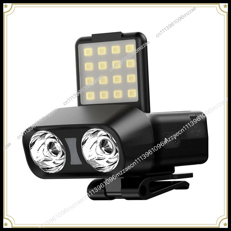 Head-mounted Led Outdoor Induction Long Battery Life Lithium Battery Charging Fishing Night Fishing Light Cob Cap Clip