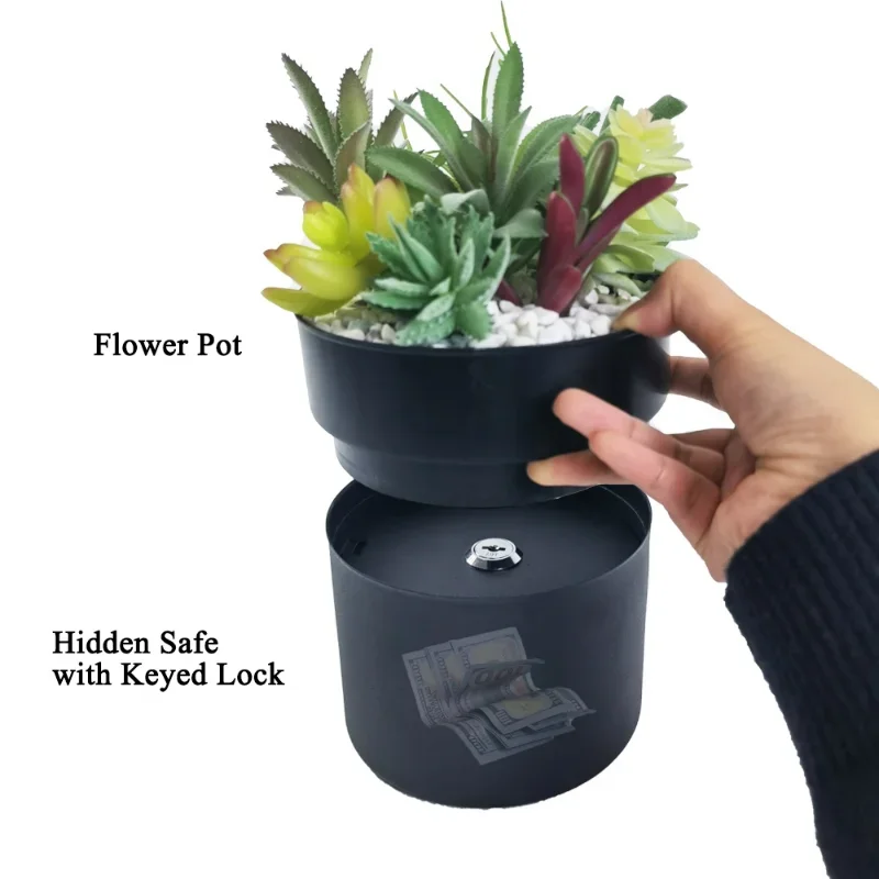 

Flower Pot Hidden Safe Lock Box Surprise Secret Hideaway Plant Stash Hide Money Keys Jewlery Organizer Other Valuables