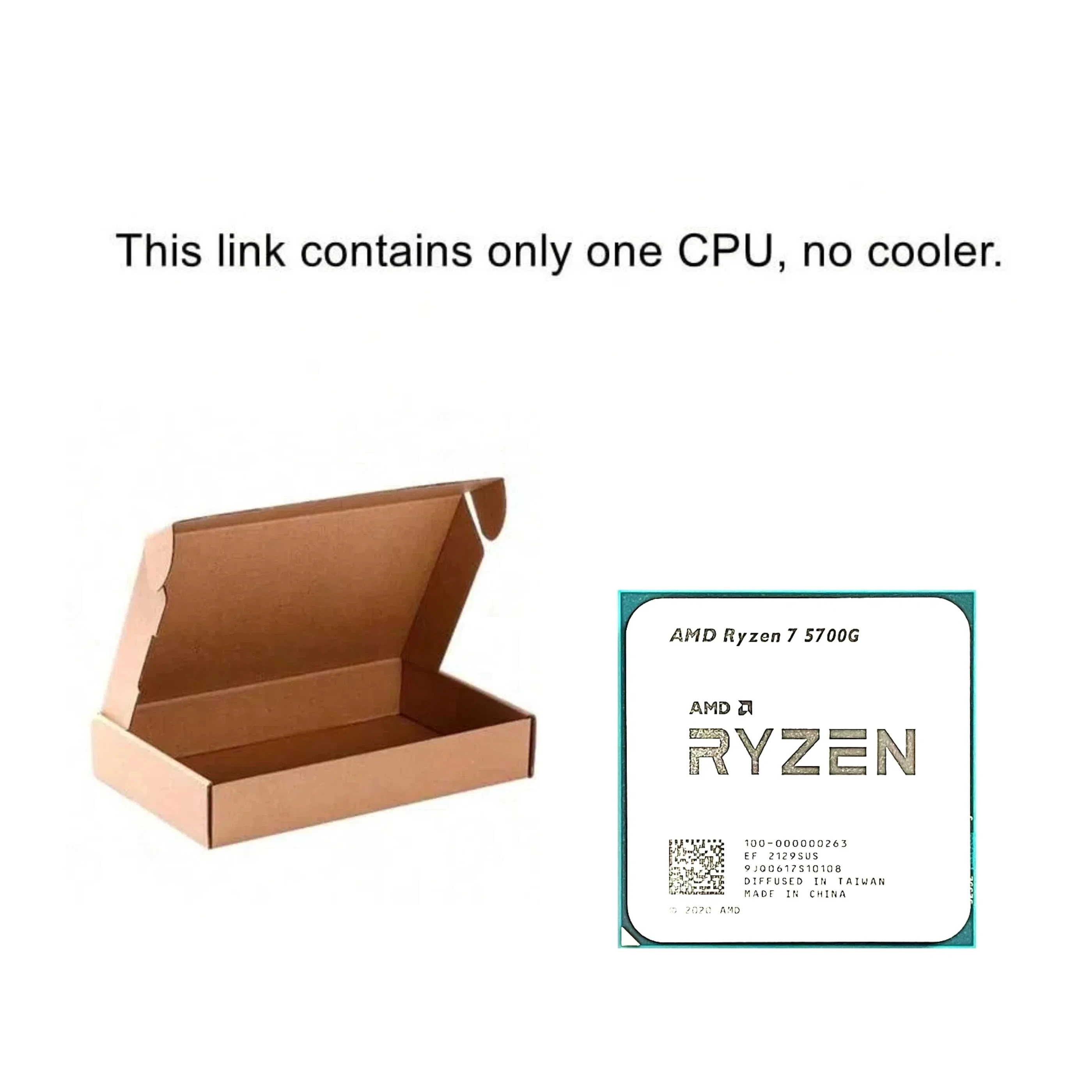 معالج AMD Ryzen 7 5700G R7 5700G 3.8 جيجا هرتز مقبس AM4 وحدة معالجة مركزية جديدة بدون مروحة
