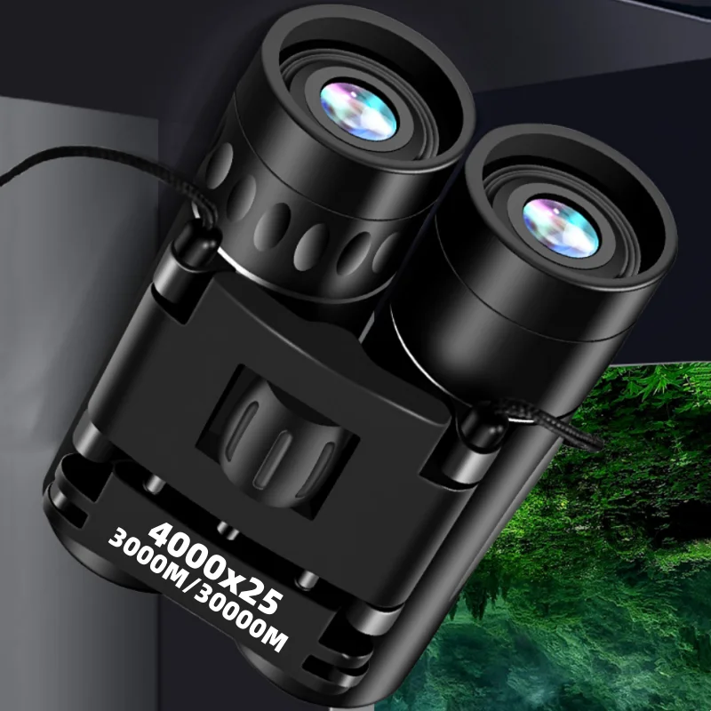 4000x25 HD Powerful Binoculars Long Range Folding Mini Telescope BAK4 FMC Optics For Sports Outdoor Camping Travel