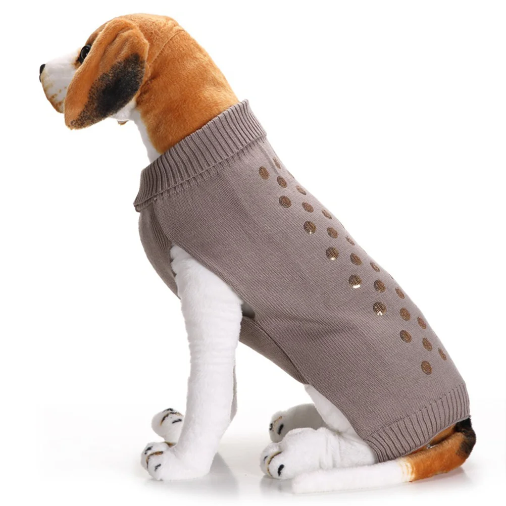 

Grey Xl Dog Sweater Winter Warm Acrylic Pet Puppy Clothing Festive Squama Design Comfortable Fit for Dogs Pet Sweater