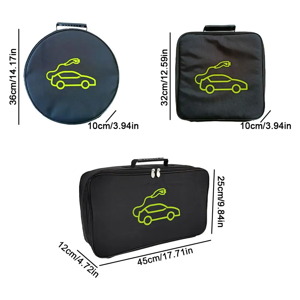 EV Car Charging Cable Storager Bag For Type 2 and J1772 Type1 Portable Charge Cables Fire Retardant Waterproof Container Storage