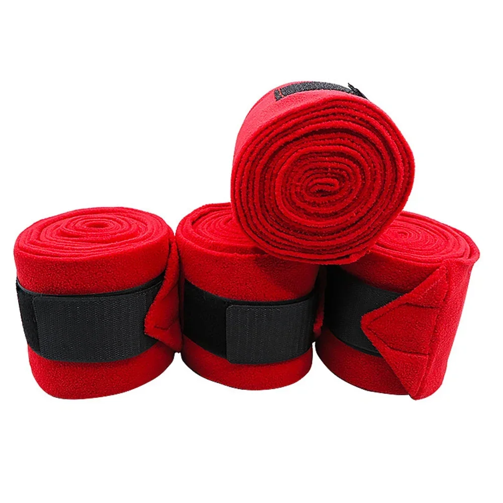 

4PCS Bandages Horse Leg Wraps Horse Leg Bandage For Horse Riding Show Perform Horse Riding Fleece Bandage Horse Protector
