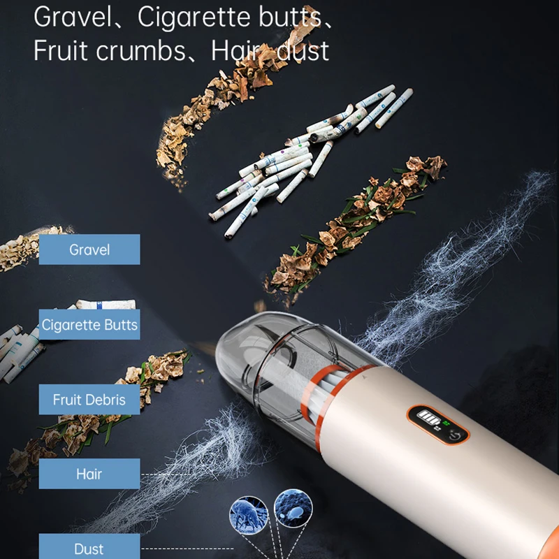 Xiaomi Youpin Car Vacuum Cleaner Digital Display Powerful Wireless Cleaner Strong Suction Portable Handheld Home Appliance New